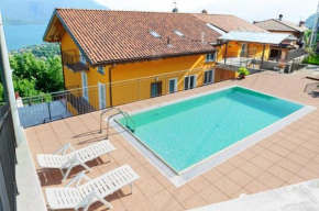 Lake View Apartment in Vercana, Shared Pool Domaso